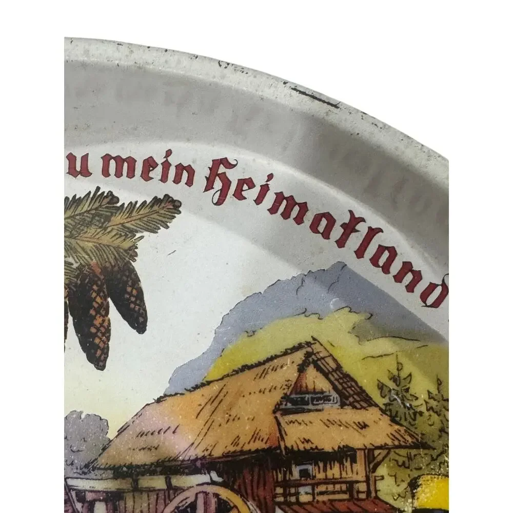 Vintage 1950s Mid Century German Tin Souvenir Tray 12